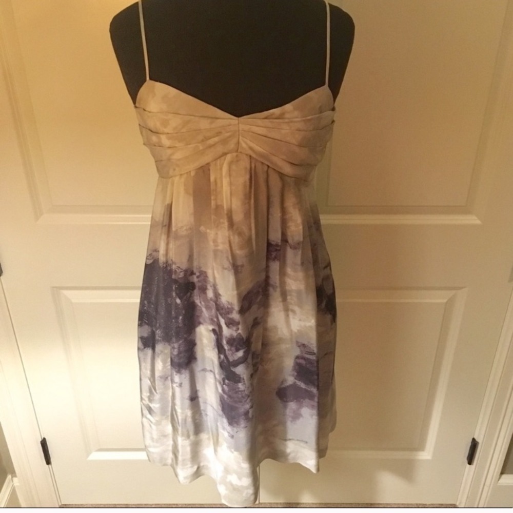 Fei for Anthropologie Gray Terrace Silk Sundress  (Bundle Dresses to Save)